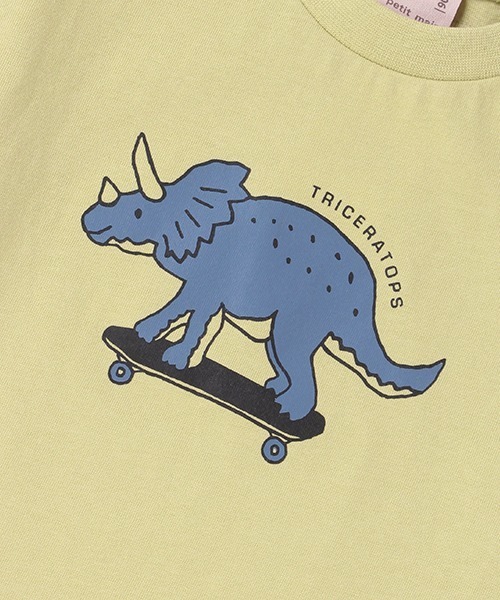 petit main（プティマイン）の「【GOODPRICE】恐竜プリント長袖Tシャツ（Tシャツ/カットソー・キッズ・ライトグリーン/オレンジ/アイボリー・130cm/120cm/100cm/90cm/110cm/80ｃｍ）」の14枚目の写真