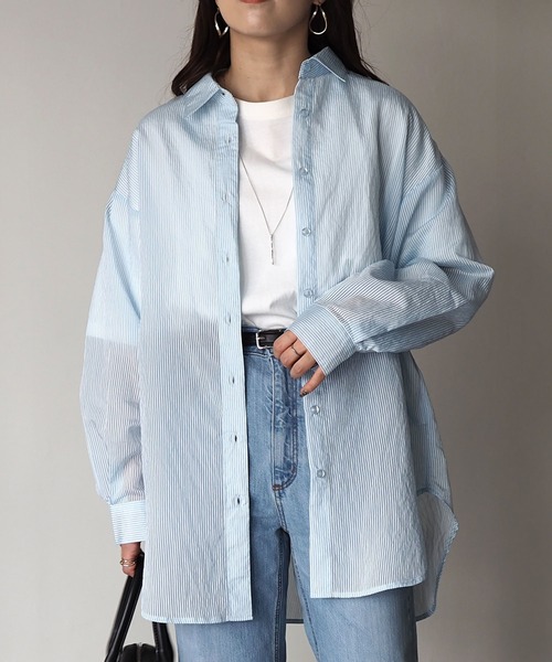 アパルトモン リジエール 25SS ストライプシアーシャツ / ブラウス