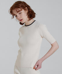 TOMORROWLAND  | コットンストレッチリブ クルーネックプルオーバー(ニット/セーター)