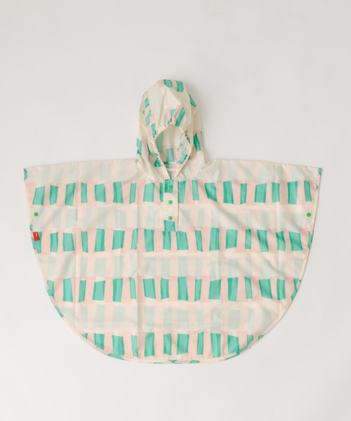 392 plusm（サンキューニプリュスエム）の「【392plusm】キッズ PONCHO Sサイズ / 子供 レインポンチョ（レインコート/ポンチョ・キッズ・ピンク/ブラック/イエロー/ミント・フリー）」の4枚目の写真
