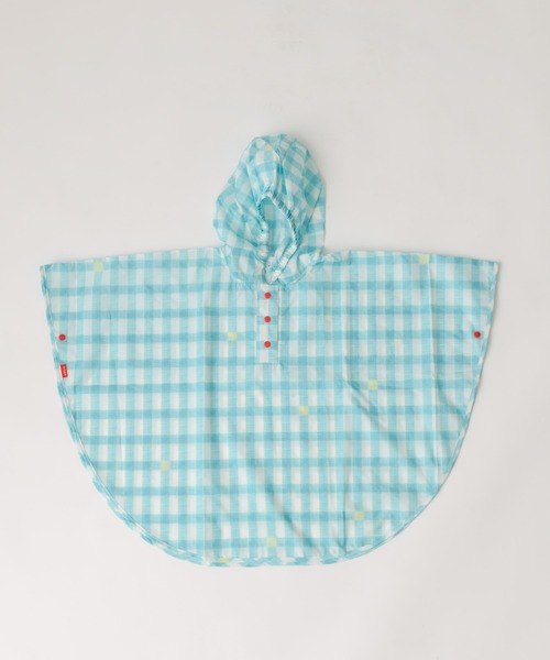 392 plusm（サンキューニプリュスエム）の「【392plusm】キッズ PONCHO Sサイズ / 子供 レインポンチョ（レインコート/ポンチョ・キッズ・ピンク/ブラック/イエロー/ミント・フリー）」の2枚目の写真