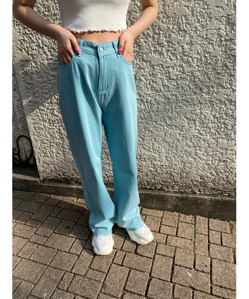 WC(ダブル シー)の「カラーデニムパンツ(デニムパンツ・レディース・ホワイト/サックスブルー/ライトグリーン・FREE)」の15枚目の写真