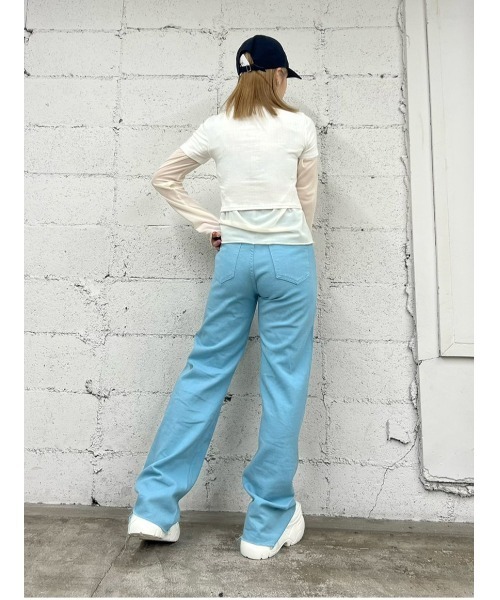 WC(ダブル シー)の「カラーデニムパンツ(デニムパンツ・レディース・ホワイト/サックスブルー/ライトグリーン・FREE)」の19枚目の写真