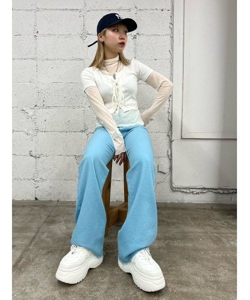 WC(ダブル シー)の「カラーデニムパンツ(デニムパンツ・レディース・ホワイト/サックスブルー/ライトグリーン・FREE)」の20枚目の写真