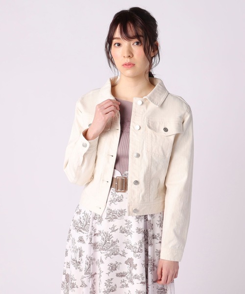 LAISSE PASSE(レッセパッセ)の「カラーデニムGジャン(デニムジャケット・レディース・キナリ・SMALL/MEDIUM)」の6枚目の写真