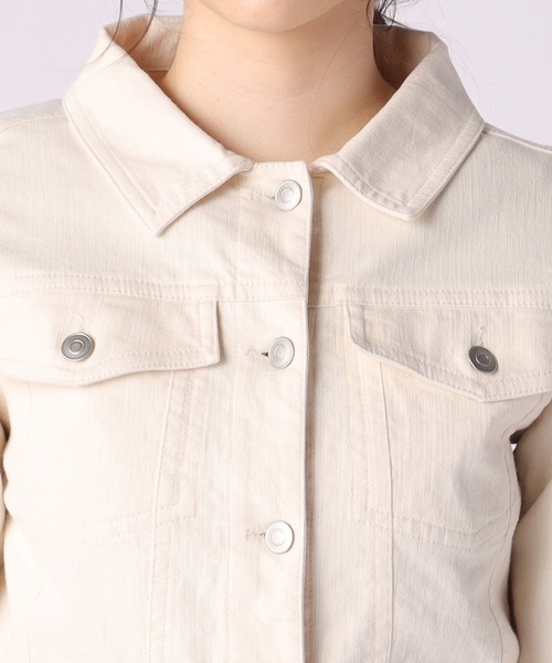 LAISSE PASSE(レッセパッセ)の「カラーデニムGジャン(デニムジャケット・レディース・キナリ・SMALL/MEDIUM)」の8枚目の写真