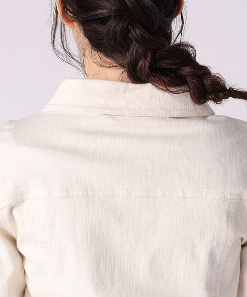 LAISSE PASSE(レッセパッセ)の「カラーデニムGジャン(デニムジャケット・レディース・キナリ・SMALL/MEDIUM)」の9枚目の写真