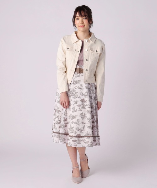 LAISSE PASSE(レッセパッセ)の「カラーデニムGジャン(デニムジャケット・レディース・キナリ・SMALL/MEDIUM)」の14枚目の写真