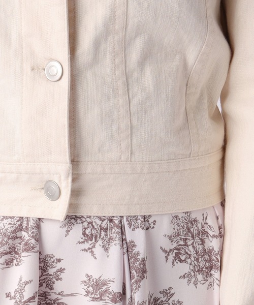 LAISSE PASSE(レッセパッセ)の「カラーデニムGジャン(デニムジャケット・レディース・キナリ・SMALL/MEDIUM)」の12枚目の写真