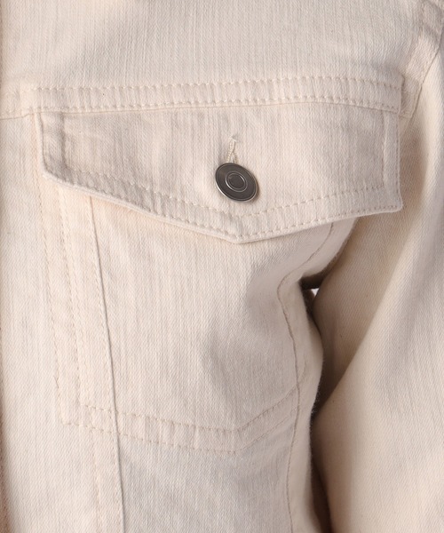 LAISSE PASSE(レッセパッセ)の「カラーデニムGジャン(デニムジャケット・レディース・キナリ・SMALL/MEDIUM)」の11枚目の写真