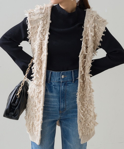 Chico（チコ）の「フリンジニットベスト（ベスト）」 - WEAR