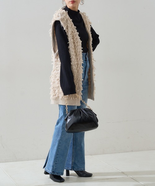 Chico（チコ）の「フリンジニットベスト（ベスト）」 - WEAR