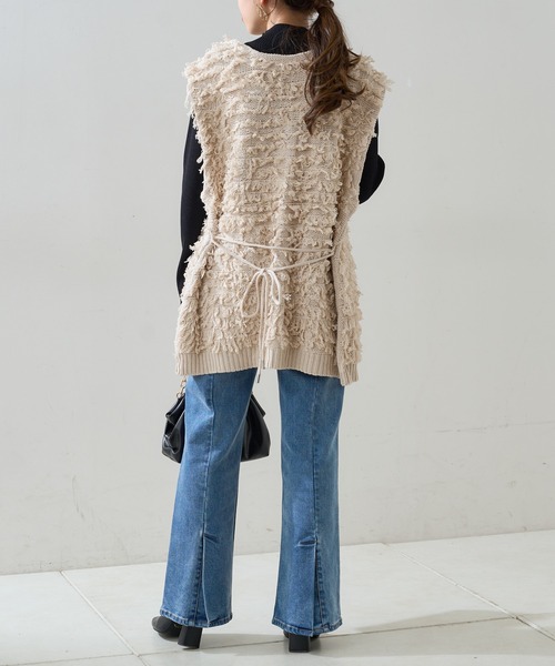 Chico（チコ）の「フリンジニットベスト（ベスト）」 - WEAR