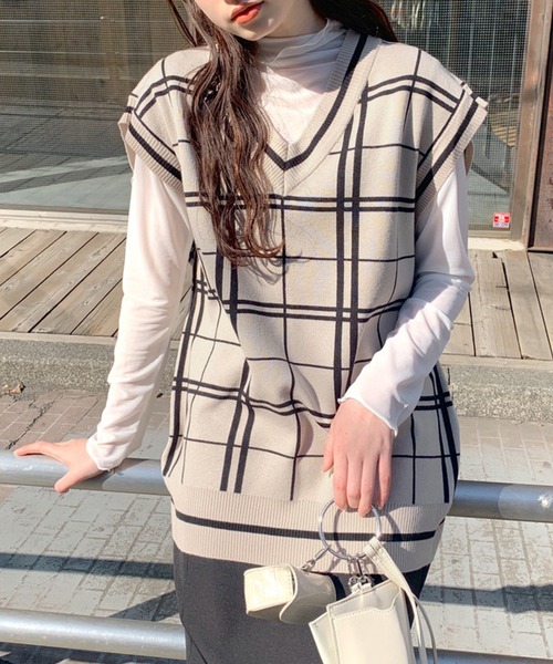 OLIVE des OLIVE（オリーブデオリーブ）の「推しベスト（ベスト・レディース・ベージュ/ミント/アイボリー・FREE）」の2枚目の写真