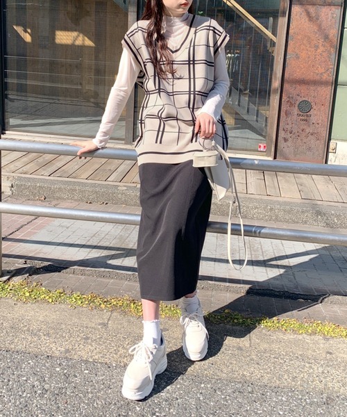 OLIVE des OLIVE（オリーブデオリーブ）の「推しベスト（ベスト・レディース・ベージュ/ミント/アイボリー・FREE）」の4枚目の写真