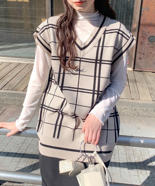 OLIVE des OLIVE（オリーブデオリーブ）の「推しベスト（ベスト・レディース・ベージュ/ミント/アイボリー・FREE）」の5枚目の写真