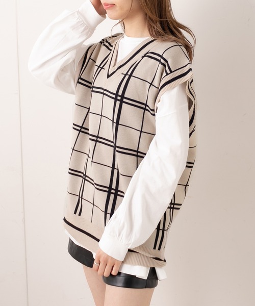 OLIVE des OLIVE（オリーブデオリーブ）の「推しベスト（ベスト・レディース・ベージュ/ミント/アイボリー・FREE）」の10枚目の写真