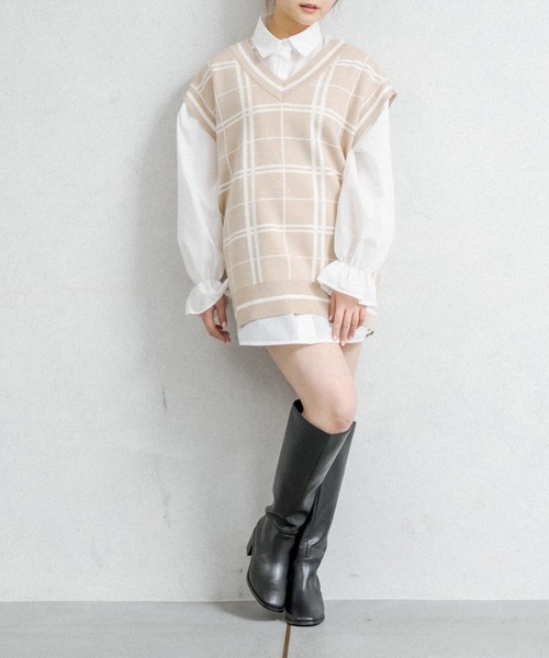 OLIVE des OLIVE（オリーブデオリーブ）の「推しベスト（ベスト・レディース・ベージュ/ミント/アイボリー・FREE）」の12枚目の写真