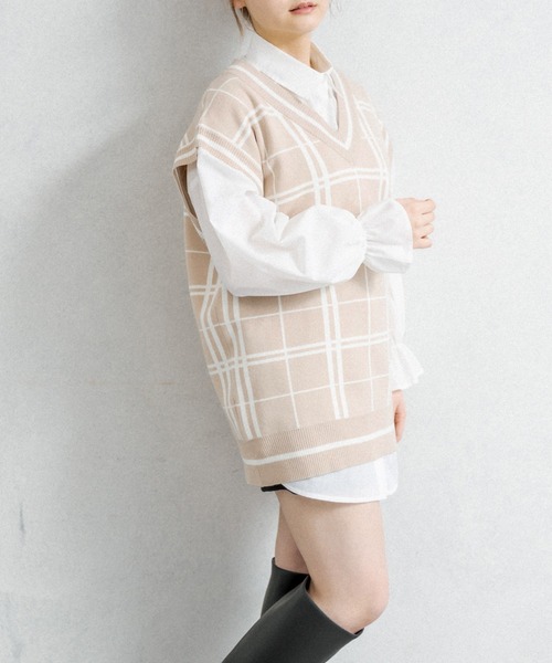 OLIVE des OLIVE（オリーブデオリーブ）の「推しベスト（ベスト・レディース・ベージュ/ミント/アイボリー・FREE）」の16枚目の写真