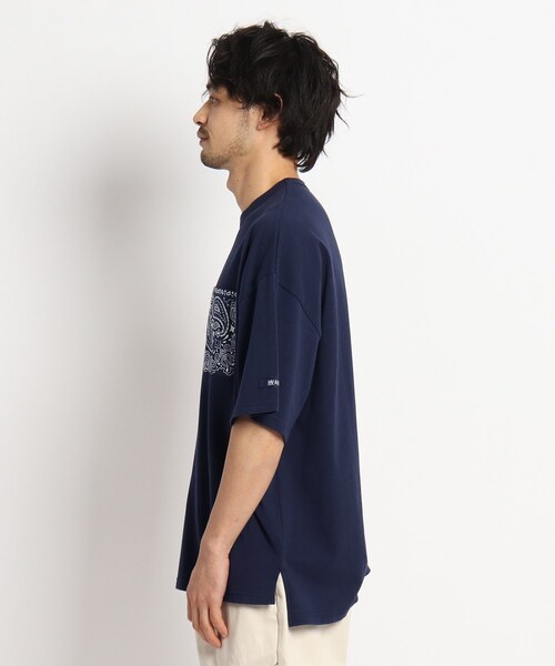 HAV-A-HANK(ハバハンク )の「◆HAV A HANK ハバハンク バンダナポケット 別注コットン半袖Tシャツ(Tシャツ/カットソー・メンズ・ブラック/ネイビー/アイボリー・02/03/04)」の5枚目の写真