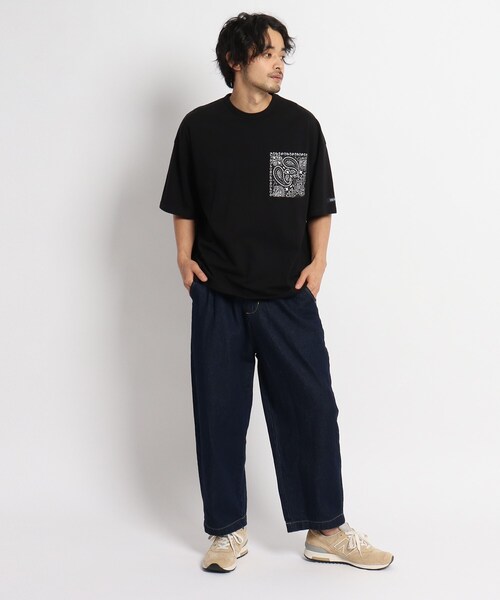HAV-A-HANK(ハバハンク )の「◆HAV A HANK ハバハンク バンダナポケット 別注コットン半袖Tシャツ(Tシャツ/カットソー・メンズ・ブラック/ネイビー/アイボリー・02/03/04)」の13枚目の写真