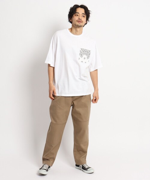 HAV-A-HANK(ハバハンク )の「◆HAV A HANK ハバハンク バンダナポケット 別注コットン半袖Tシャツ(Tシャツ/カットソー・メンズ・ブラック/ネイビー/アイボリー・02/03/04)」の14枚目の写真