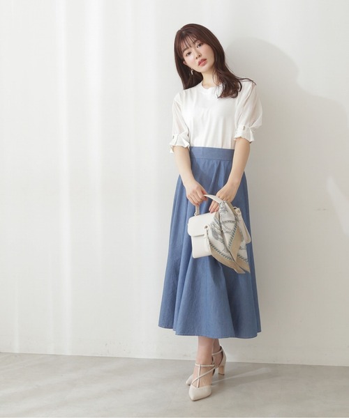 PROPORTION BODY DRESSING（プロポーションボディドレッシング）の「ドロップシアースリーブニット / 1212170308（ニット/セーター・レディース・ベージュ/パープル/ホワイト系その他・FREE）」の8枚目の写真