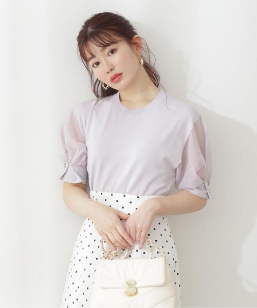 PROPORTION BODY DRESSING（プロポーションボディドレッシング）の「ドロップシアースリーブニット / 1212170308（ニット/セーター・レディース・ベージュ/パープル/ホワイト系その他・FREE）」の6枚目の写真