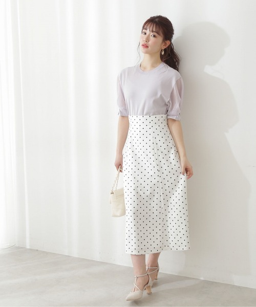 PROPORTION BODY DRESSING（プロポーションボディドレッシング）の「ドロップシアースリーブニット / 1212170308（ニット/セーター・レディース・ベージュ/パープル/ホワイト系その他・FREE）」の7枚目の写真