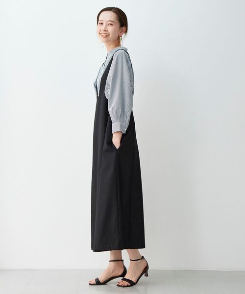 le.coeur blanc（ルクールブラン）の「セミフレア2wayジャンパースカート（ジャンパースカート・レディース・ブラック/グレー・38/36）」の20枚目の写真
