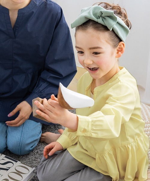 lulpini(ルルピー二)の「kids アシメギャザーブラウス(シャツ/ブラウス・キッズ・ラベンダー/イエロー/ピンク・S/M/L)」の1枚目の写真