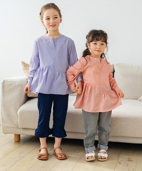 lulpini(ルルピー二)の「kids アシメギャザーブラウス(シャツ/ブラウス・キッズ・ラベンダー/イエロー/ピンク・S/M/L)」の8枚目の写真