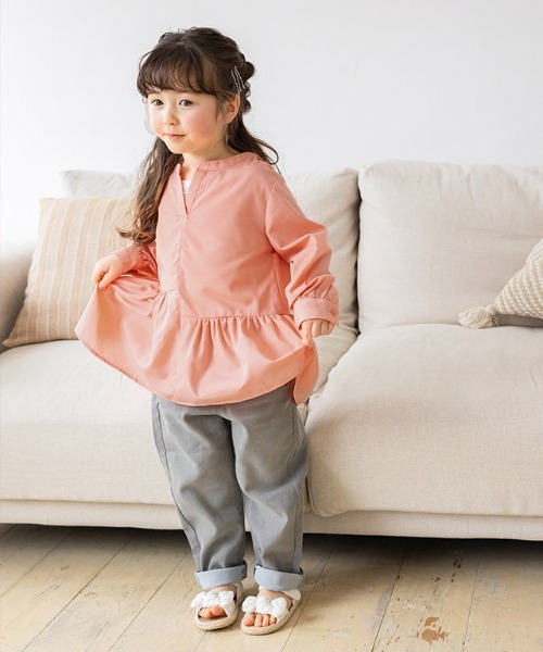 lulpini(ルルピー二)の「kids アシメギャザーブラウス(シャツ/ブラウス・キッズ・ラベンダー/イエロー/ピンク・S/M/L)」の5枚目の写真