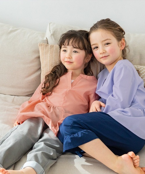 lulpini(ルルピー二)の「kids アシメギャザーブラウス(シャツ/ブラウス・キッズ・ラベンダー/イエロー/ピンク・S/M/L)」の7枚目の写真