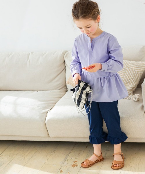 lulpini(ルルピー二)の「kids アシメギャザーブラウス(シャツ/ブラウス・キッズ・ラベンダー/イエロー/ピンク・S/M/L)」の9枚目の写真