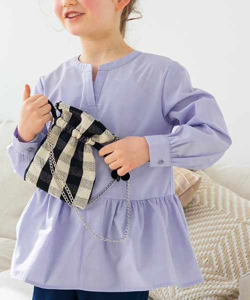 lulpini(ルルピー二)の「kids アシメギャザーブラウス(シャツ/ブラウス・キッズ・ラベンダー/イエロー/ピンク・S/M/L)」の11枚目の写真