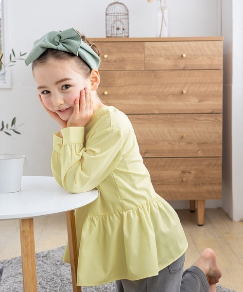 lulpini(ルルピー二)の「kids アシメギャザーブラウス(シャツ/ブラウス・キッズ・ラベンダー/イエロー/ピンク・S/M/L)」の14枚目の写真