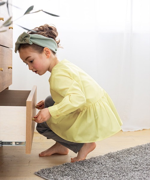 lulpini(ルルピー二)の「kids アシメギャザーブラウス(シャツ/ブラウス・キッズ・ラベンダー/イエロー/ピンク・S/M/L)」の15枚目の写真