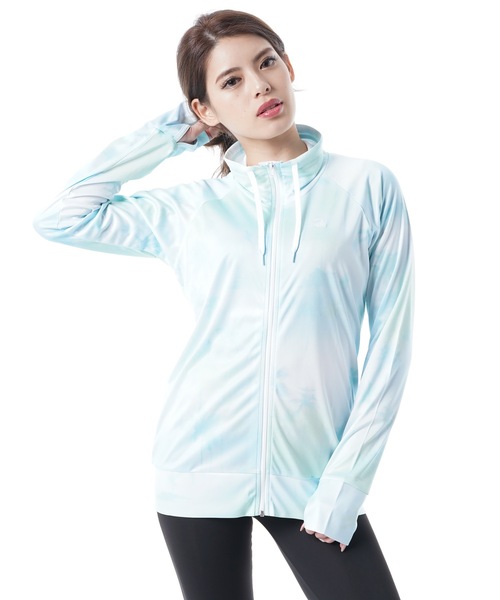 BENETTON (UNITED COLORS OF BENETTON)(ベネトンユナイテッドカラーズオブベネトン)の「【BENETTON:ベネトン】レディースプリントUVラッシュガード(ラッシュガード・レディース・ブルー/グリーン/コーラルピンク・MEDIUM/LARGE/X-LARGE)」の2枚目の写真