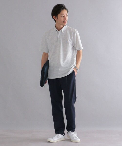 SHIPS（シップス）の「*SHIPS: 吸水速乾・UVケア Drymix（R) ワンポイント ロゴ ボタンダウン ポロシャツ（ポロシャツ・メンズ・ライトグレー/ブラック/ベージュ/ネイビー/ピンク/ブルー/ダークグレー/ロイヤルブルー/ライトブルー・SMALL/MEDIUM/LARGE/X-LARGE/XX-LARGE）」の10枚目の写真