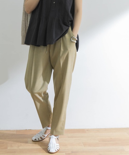 URBAN RESEARCH（アーバンリサーチ）の「ドロストテーパードパンツ（その他パンツ・レディース・チャコールグレー/グリーン系その他/チェック・38/36/34）」の9枚目の写真