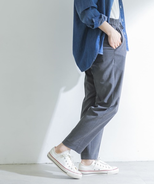 URBAN RESEARCH（アーバンリサーチ）の「ドロストテーパードパンツ（その他パンツ・レディース・チャコールグレー/グリーン系その他/チェック・38/36/34）」の16枚目の写真