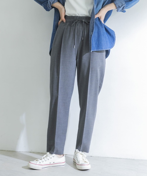 URBAN RESEARCH（アーバンリサーチ）の「ドロストテーパードパンツ（その他パンツ・レディース・チャコールグレー/グリーン系その他/チェック・38/36/34）」の17枚目の写真