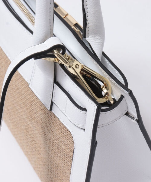 PAOLA NUTTI  （パオラヌッティ）の「【PAOLA NUTTI/パオラヌッティ】ストロー調レザートートS（トートバッグ・レディース・ホワイト系その他4/ブラック系その他3・FREE）」の7枚目の写真