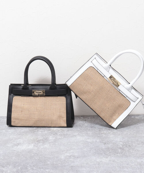 PAOLA NUTTI  （パオラヌッティ）の「【PAOLA NUTTI/パオラヌッティ】ストロー調レザートートS（トートバッグ・レディース・ホワイト系その他4/ブラック系その他3・FREE）」の11枚目の写真