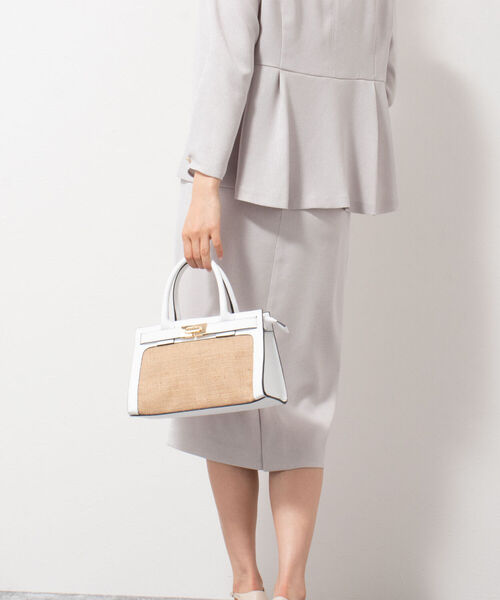 PAOLA NUTTI  （パオラヌッティ）の「【PAOLA NUTTI/パオラヌッティ】ストロー調レザートートS（トートバッグ・レディース・ホワイト系その他4/ブラック系その他3・FREE）」の12枚目の写真