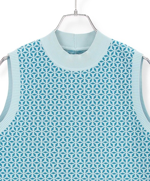 ROPE'(ロペ)の「ジャカードノースリーブニット(ベスト・レディース・グリーン系その他/ブルー系その他5/オレンジ系その他2・38)」の8枚目の写真