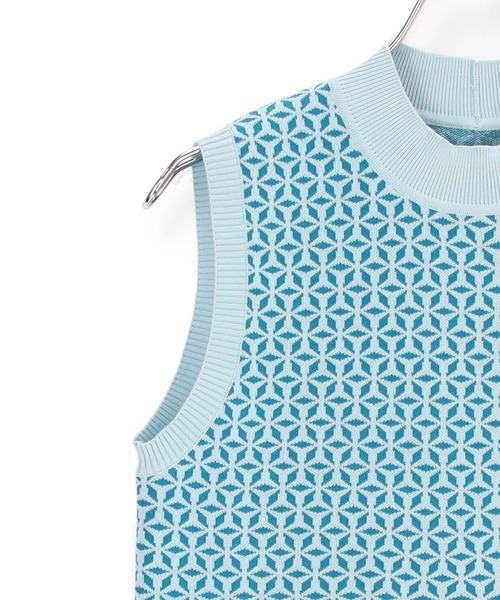 ROPE'(ロペ)の「ジャカードノースリーブニット(ベスト・レディース・グリーン系その他/ブルー系その他5/オレンジ系その他2・38)」の17枚目の写真