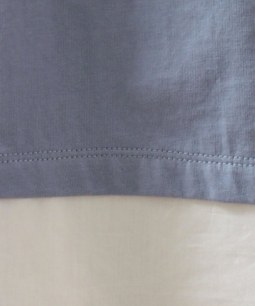 libelle more(リベル モア)の「USAコットン 接触冷感重ね着風プルオーバー(Tシャツ/カットソー・レディース・カーキ/ブラック/オフホワイト/ベージュ/ブルー・M)」の14枚目の写真