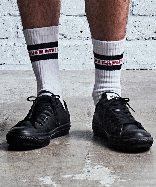 MSML（エムエスエムエル）の「LINE SOX（ソックス/靴下・メンズ・ブラック×ブラック/ブラック×レッド・FREE）」の9枚目の写真